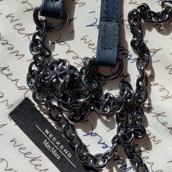 Weekend Max Mara Red and Blue Striped Bag - Picture 7 of 8